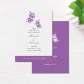 Simple Violet Papillon Enregistrer La Date Mariage (Bureau)