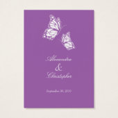 Simple Violet Papillon Enregistrer La Date Mariage (Dos)