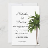 simple watercolor palm tree wedding invitation (Devant)