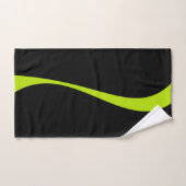 Simple Waves 2 in Lime Groen en Zwart Bad Handdoek (Handdoek)