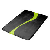 Simple Waves 2 in Lime Groen en Zwart Badmat (Gekanteld)