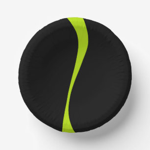 Simple Waves 2 in Lime Groen en Zwart Papieren Kommen