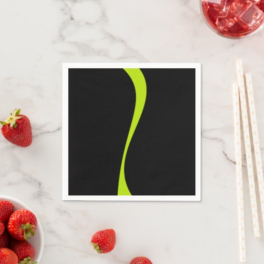 Simple Waves 2 in Lime Groen en Zwart Servet (Insitu)