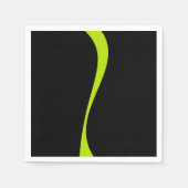 Simple Waves 2 in Lime Groen en Zwart Servet (Voorkant)