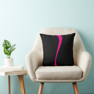 Simple Waves 2 in Magenta en Zwart Kussen