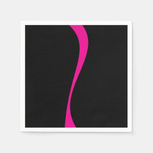 Simple Waves 2 in Magenta en Zwart Servet