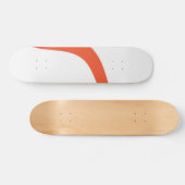 Simple Waves 3 - Sinaasappel en wit Skateboard (Horizontaal)