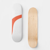 Simple Waves 3 - Sinaasappel en wit Skateboard (Voorkant)