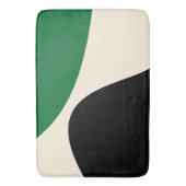 Simple Waves 4 in groen, crème en zwart Badmat (Voorkant Verticaal)