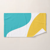 Simple Waves 4 - Turquoise en Geel Bad Handdoek (Handdoek)
