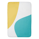 Simple Waves 4 - Turquoise en Geel Badmat (Voorkant Verticaal)