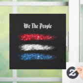 *~* Simple WE THE PEOPLE - American Flag Modern  Raamsticker (Huis)