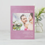 Simple Wedding Announcement Custom Photo Save The Date (Staand voorkant)