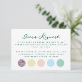 Simple Wedding Guest Attire Request Informatiekaartje (Staand voorkant)