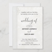 Simple Wedding Invitation – Customizable Modern 