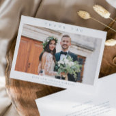 Simple Wedding Photo Bedankkaart