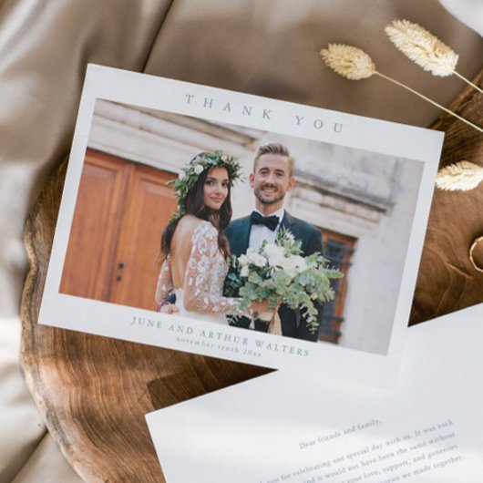 Simple Wedding Photo Bedankkaart