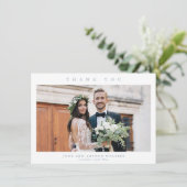 Simple Wedding Photo Bedankkaart (Staand voorkant)