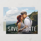 Simple Wedding Photo Briefkaart (Voorkant / Achterkant)