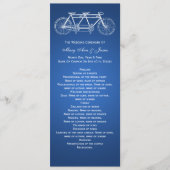 Simple Wedding Program Tandem Bike Blue Programma (Voorkant)