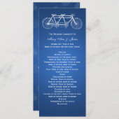 Simple Wedding Program Tandem Bike Blue Programma (Voorkant / Achterkant)