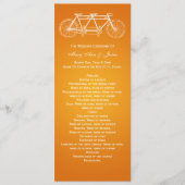 Simple Wedding Program Tandem Bike Sinaasappel Programma (Voorkant)