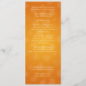 Simple Wedding Program Tandem Bike Sinaasappel Programma (Achterkant)