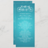 Simple Wedding Program Tandem Bike Turquoise Programma (Voorkant / Achterkant)