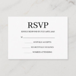 Simple Wedding RSVP Enclosure Card Informatiekaartje