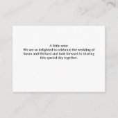 Simple Wedding RSVP Enclosure Card Informatiekaartje (Achterkant)