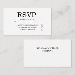 Simple Wedding RSVP Enclosure Card Informatiekaartje
