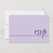 Simple Wedding RSVP Paars Lila Kaartje (Voorkant)