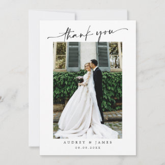 Simple Wedding Thank You Message Bedankkaart