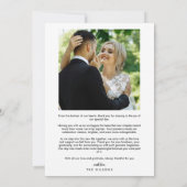 Simple Wedding Thank You Message Bedankkaart (Achterkant)