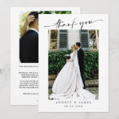 Simple Wedding Thank You Message Bedankkaart (Voorkant / Achterkant)