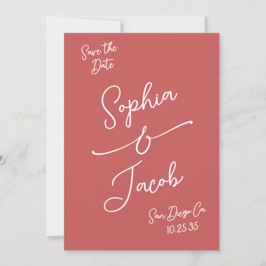 Simple Whimsical Hand Drawn Save the Date Photo (Voorkant)