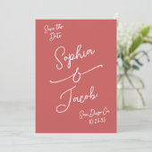 Simple Whimsical Hand Drawn Save the Date Photo (Staand voorkant)