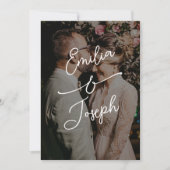 Simple Whimsical Handwritten Save the Date Photo (Devant)