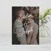 Simple Whimsical Handwritten Save the Date Photo (Debout devant)