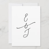 Simple Whimsical Handwritten Wedding Photo Kaart (Voorkant)
