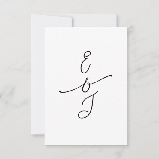 Simple Whimsical Handwritten Wedding RSVP Reply (Dos)