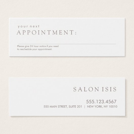 Simple White Appointment (Devant & derrière)