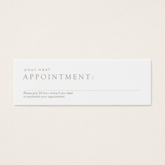 Simple White Appointment (Devant)