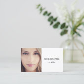 Simple White Beauty Salon Ajouter carte photo (Debout devant)