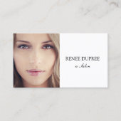 Simple White Beauty Salon Ajouter carte photo (Devant)