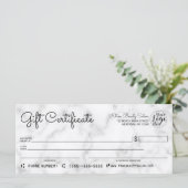 Simple White Black Marble Check Cadeaubon (Staand voorkant)