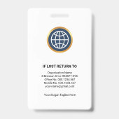 Simple White Blue Layers Sjabloon HR Badge (Achterkant)