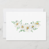 Simple White Daisies Greenery Photo Wedding Save The Date (Achterkant)