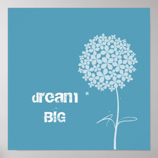 Simple White Dandelion Poster (Voorkant)