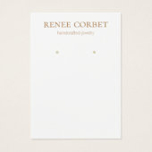 Simple White Earring Display Card (Devant)